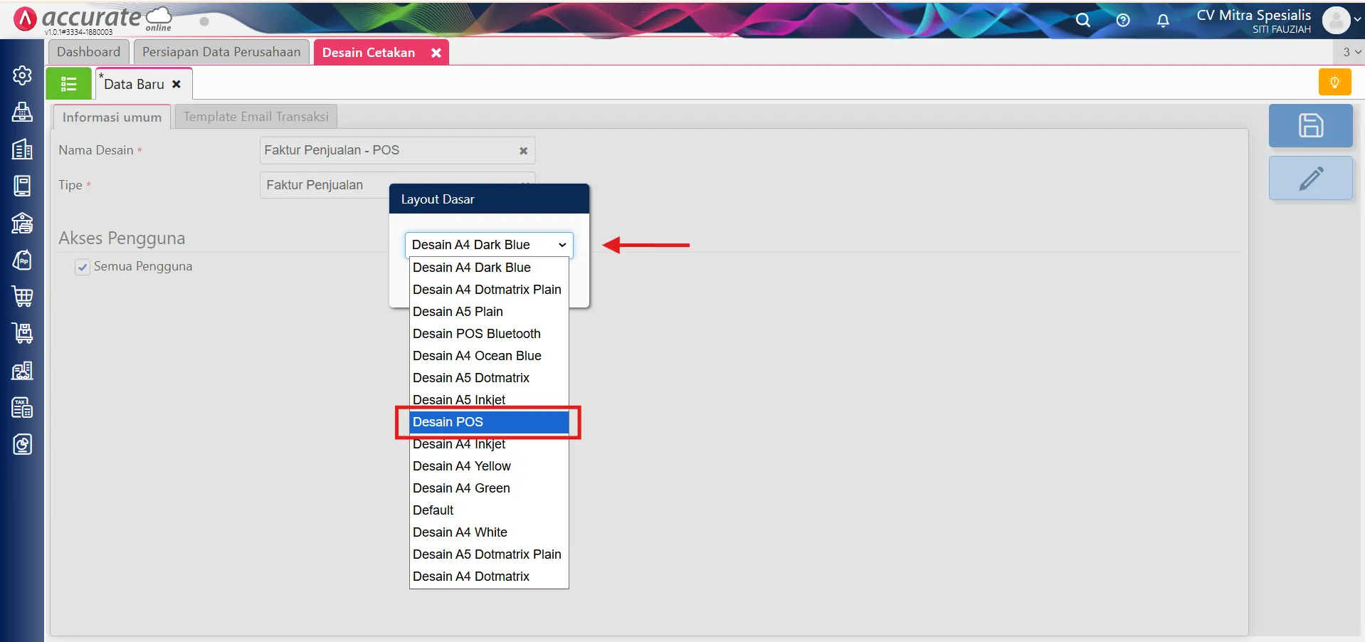 setting printer dot matrix
